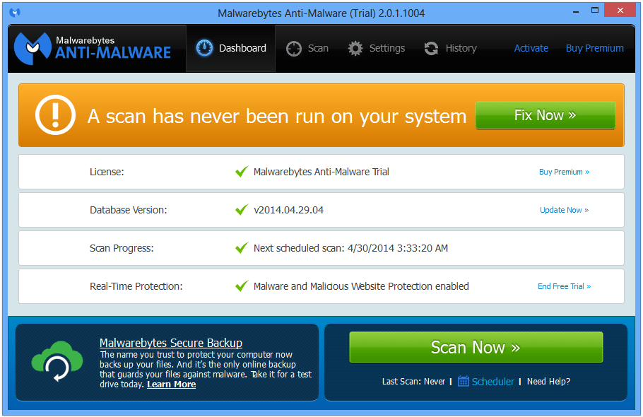 Remove Internet Speed Tracker with malwarebytes anti-malware
