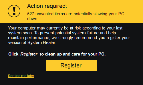 system healer register