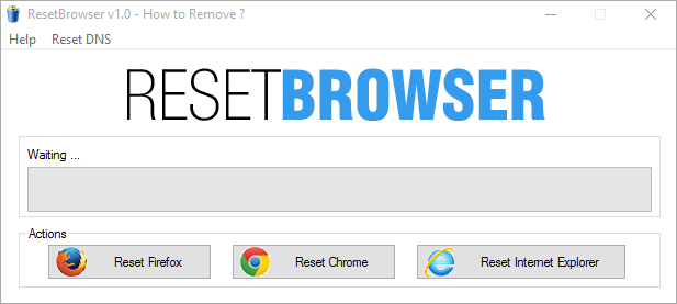 ResetBrowserでクーポンアラートを削除する方法